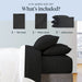 6 PC Sheet Set Sheets Deep Pockets 18" Eco Friendly Wrinkle Free Sheets Machine Washable Hotel Bedding Silky Soft - Black Queen