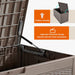 COSVALVE 100 Gallon Deck Box, Large Resin Outdoor Storage Box, Patio Garden Furniture with Oxford Waterproof Dust Cover for Outdoor Cushions & Pillows, Pool Toys, Garden Tools,Sports Equipment(Brown)