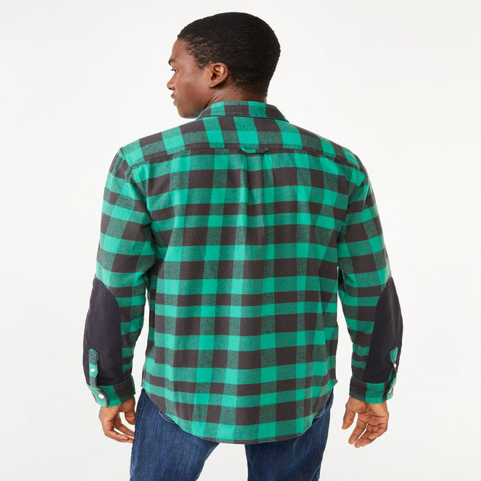 Free Assembly Men'S Vintage Inspired Flannel Shirt