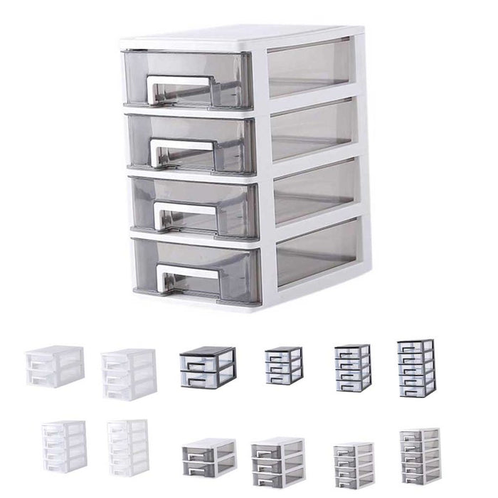 Transparent Table Drawer Home Office Paper Files Gadgets Makeup Tools Storage Box Multiple Layer Desk Organizer Case