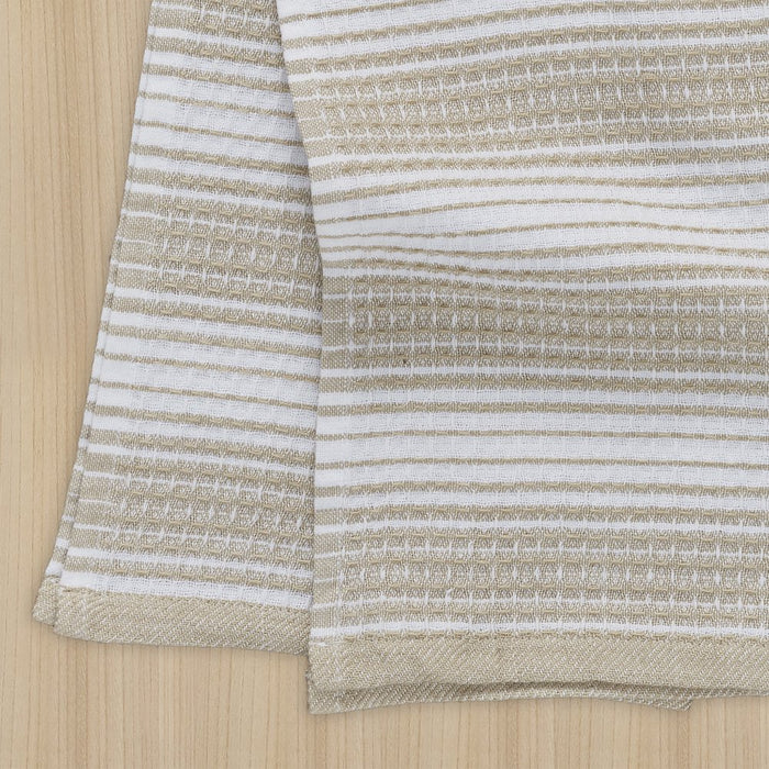 My Texas House Textured 16" X 28" Cotton Kitchen Towels, 4 Pieces, Beige