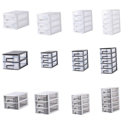 Transparent Table Drawer Home Office Paper Files Gadgets Makeup Tools Storage Box Multiple Layer Desk Organizer Case