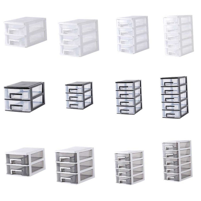 Transparent Table Drawer Home Office Paper Files Gadgets Makeup Tools Storage Box Multiple Layer Desk Organizer Case