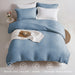 Duvet Cover Queen Size - Super Soft Haze Blue Duvet Cover Set 3 Piece 100% Washed Microfiber Bedding Set with Zipper Closure, 1 Duvet Cover 90X90 Inches and 2 Pillow Shams