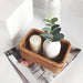 Hand-Woven Rectangular Rattan Wicker Basket Kitchen Household Tools-S