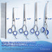 Professional 4CR Stainless Steel Safety round Tip 6 in 1 Dog Scissors for Grooming, Heavy Duty Titanium Coated Pet Grooming Scissor for Dogs, Cats and Other Animals