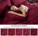 Bedsure Full Size Comforter Sets - Bedding Sets Full 7 Pieces, Bed in a Bag Burgundy Bed Sets with Comforters, Sheets, Pillowcases & Shams,Adult & Kids Bedding