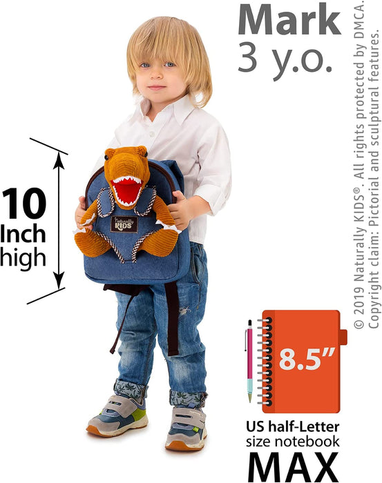 Small Dinosaur Backpack Dinosaur Toys for Kids 3-5 - Dinosaur Toys for 3 4 5 6 Year Old Boys Girls Gift - Toddler Backpack for Boys Dinosaurs for Boys Dino Toy - Dinosaur Stuffed Animal
