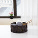 Mainstays round Dark Brown Maize Low-Rise Decorative Storage Basket