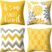 Yellow Pillow Covers 18X18 Set of 4 Modern Decorative Geometric Outdoor Sofa Throw Pillow Cushion Covers Case for Couch Living Room Bedroom Patio Furniture Indoors Home Decor