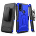 GW USA Case for Motorola Moto G Pure Case with Tempered Glass Screen Protector Hybrid Cover with Kickstand Phone Belt Clip Holster - Blue