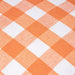 Gingham Checker Plaid Farmhouse Summer Square Decorative Throw Pillow for Couch, 12" X 20", Orange/White, 2 Pack