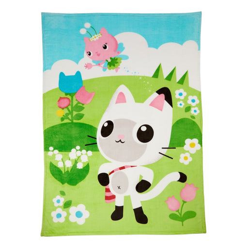 Gabby'S Dollhouse Kids Plush Twin/Full Blanket, 62 X 90, Blue and Green, Dreamworks