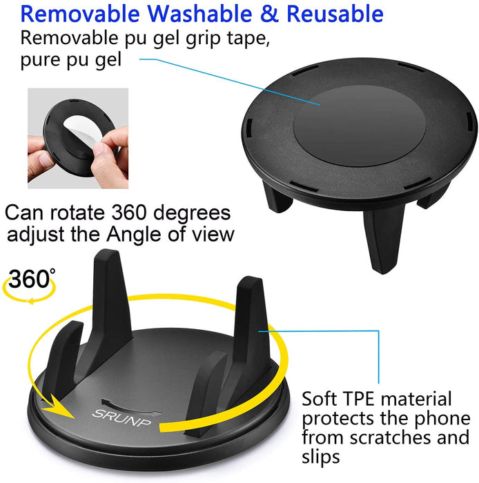 Dashboard Cell Phone Holder for Car[Vertical Horizontal 360°Rotate] Car Phone Mount,Compatible Iphone 12 11 XS X 8 7 Pro Max Samsung Android Smartphones and More