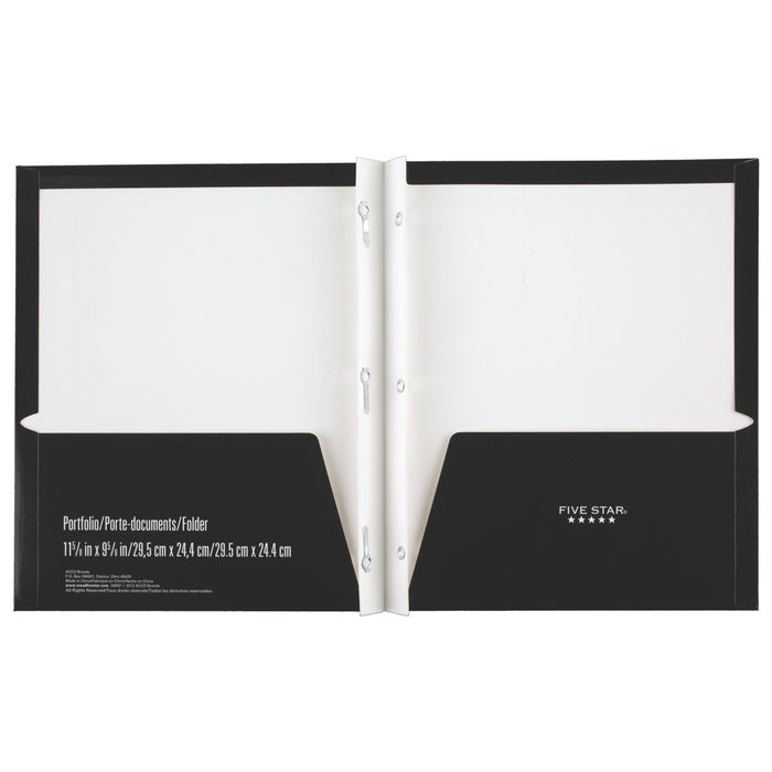 Five Star Pocket and Prong Two Pocket Paper Folder, Assorted Colors (34135)
