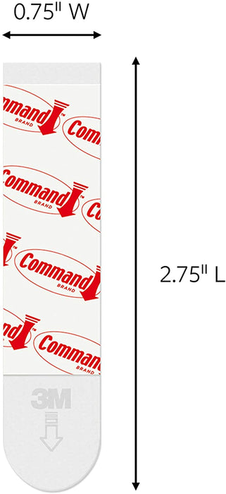 Command Medium Refill Adhesive Strips, Damage Free Hanging Wall Adhesive Strips for Medium Indoor Wall Hooks, No Tools Removable Adhesive Strips for Living Spaces, 36 White Command Strips