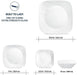 Cherish 16Pc, Service for 4, Dinnerware Set, 8 Plates 8 Bowls, Chip & Break Resistant, Dinner Plates and Dinner Bowls, ware Plates, White