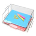 Mesh Stackable Letter Tray and Paper Sorter Desk Organizer, Silver
