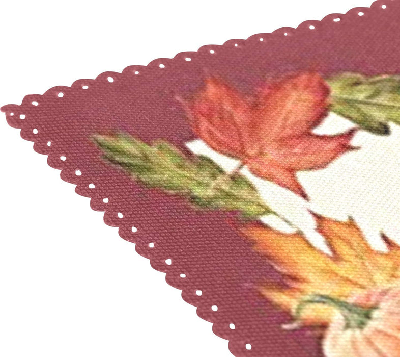 Pfrewn Fall Pumpkin Sunflower Butterfly Placemat Set of 4 Table Mat Autumn Maple Leaf Place Mat Placemat 12" X 18" Dining Home Kitchen Table Decoration