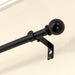 Mainstays 5/8" Black Ball Single Curtain Rod, 28 to 48", Black