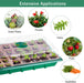 5 Pack Seed Starter Tray Kit, 15 Peat Pots for Seedlings Plastic Growing Germination Trays with Plants Labels, Planting Tools, Germination Plant Starting Pots for Plant Seeds, Green