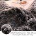 3 Piece Faux Fur Duvet Cover Set, Luxury Long Plush Fuzzy Comforter Cover Set, Ultra Soft Velvet Furry Bedding Set with 2 Pillow Covers, Zipper Closure, Queen Size, Black Ombre