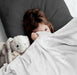 Fleece Blanket Queen Size White 300GSM Luxury Bed Blanket Anti-Static Fuzzy Soft Blanket Microfiber (90X90 Inches)