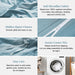 Duvet Cover Queen Size - Super Soft Grayish Blue Duvet Cover Set 3 Piece 100% Washed Microfiber Bedding Set with Zipper Closure, 1 Comforter Cover 90X90 Inches and 2 Pillow Shams