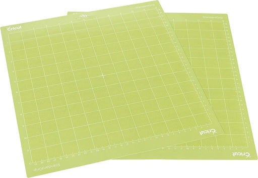 Cricut Standardgrip Machine Mats 12In X 12In, Reusable Cutting Mats for Crafts with Protective Film, Use with Cardstock, Iron On, Vinyl and More, Compatible with Cricut Explore & Maker (2 Count)