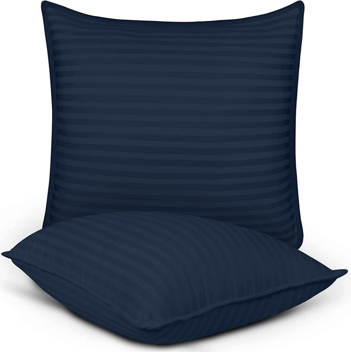 Bed Pillows for Sleeping European Size (Navy), Set of 2, Cooling Hotel Quality, for Back, Stomach or Side Sleepers