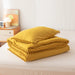 Yellow Comforter Queen Set 3Pcs Boho Ball Pom Pom Bedding, Aesthetic Mustard Yellow Comforter Queen Sized Bed Set Deep Yellow Bed Set for Women Men (1 Comforter 2 Pillowcases)