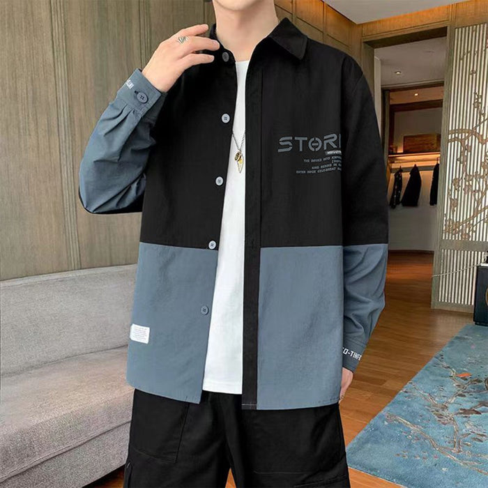 Men Long Sleeve Autumn Winter Casual Printed Shirts Fashion Top Blouse Shirts Mens Designer Clothes