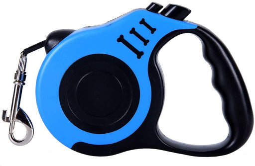 Retractable Dog Leash 16Ft Heavy Duty Pet Walking Leash with Anti-Slip Handle One-Hand Brake Blue