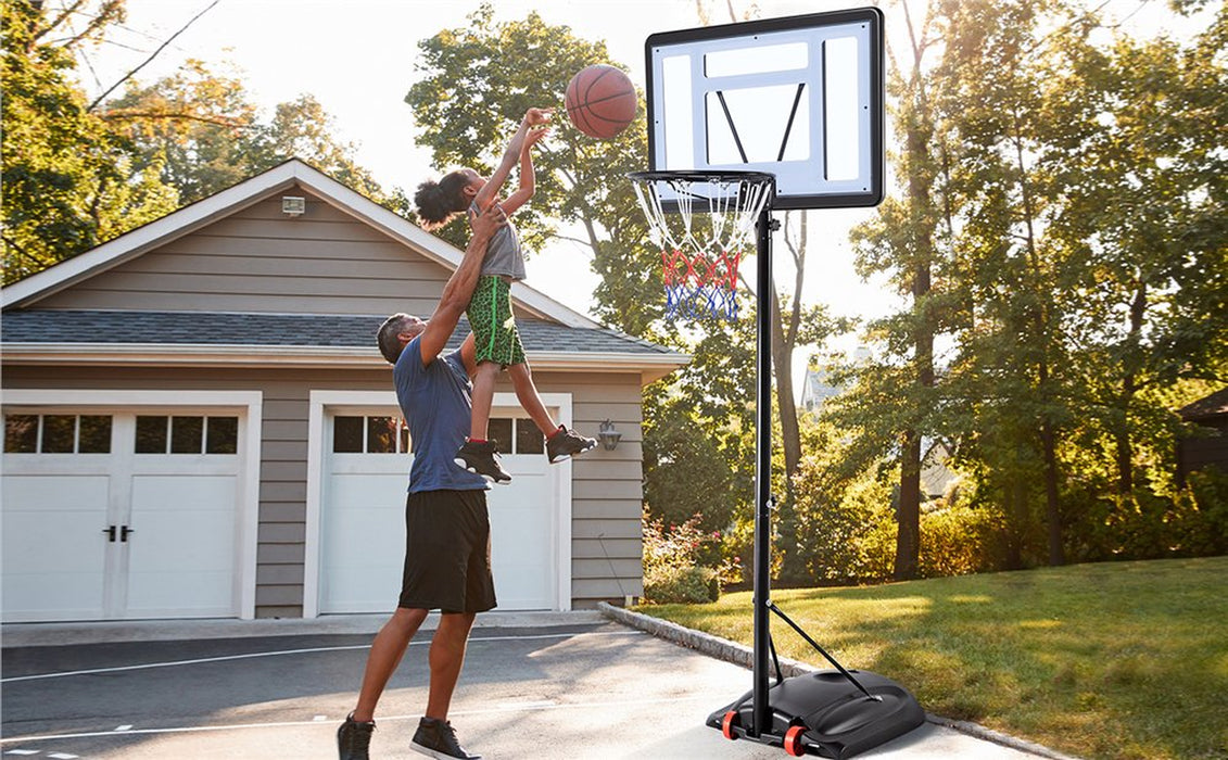 7-9.2 Ft. Height Adjustable Hoop Portable Basketball System Goal Outdoor Kids Youth with Wheels and Weighted Base