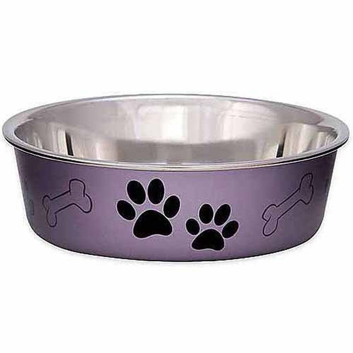Bella Medium Bowl, Grape Metallic for Dogs