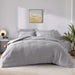 Cozylux Queen Bed in a Bag Light Grey Seersucker Textured Comforter Set with Sheets 7-Pieces All Season Bedding Sets with Comforter, Pillow Sham, Flat Sheet, Fitted Sheet and Pillowcase