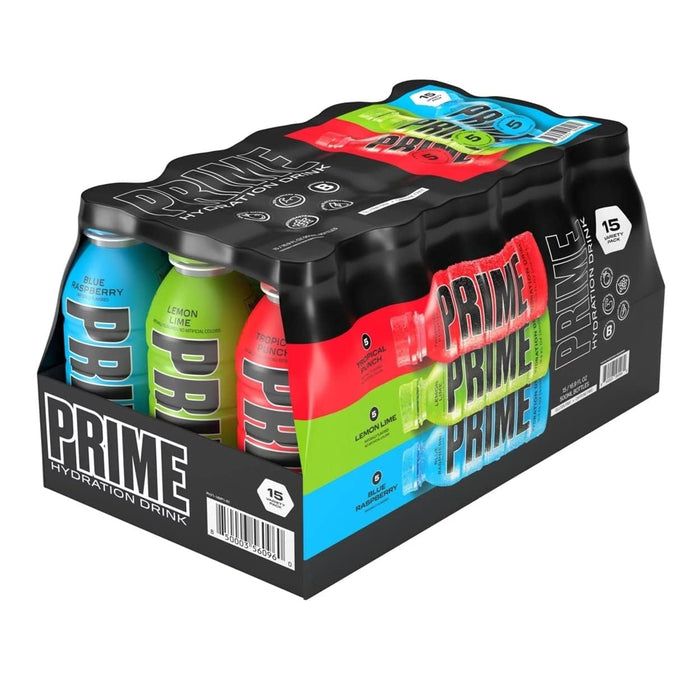 Prime Hydration Drink Variety Pack (16.9 Fl. Oz., 15 Pk.), 16.9 Fl Oz (Pack of 15)