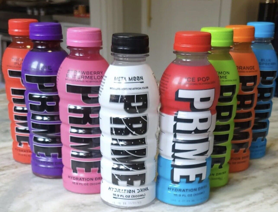 PRIME HYDRATION DRINK by Logan Paul X KSI 8 FLAVORS 🟠🟣🟢🔵🔴⚪️ Fast Handling!