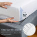 6 PC Sheet Set Bamboo Sheets Deep Pockets 18" Eco Friendly Wrinkle Free Sheets Machine Washable Hotel Bedding Silky Soft - White Queen