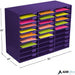 30-Slot Classroom Paper Literature Organizer File Sorter, Purple