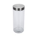 Mainstays Glass Storage Canisters with Stainless Steel Lids, 4 Piece Set