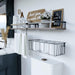 Floating Shelves with Toilet Paper Basket Set, Rustic Wall Shelves with Removable Towel Bar, Farmhouse Floating Bathroom Shelves for Kitchen and Bedroom - Rustic Brown