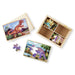 Dinosaurs 4-In-1 Wooden Jigsaw Puzzles in a Storage Box (48 Pcs) | Fsc-Certified Materials