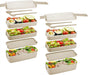Bento Box Lunch Box for Adults Kids,  3-In-1 Compartment Containers - Wheat Straw, Leakproof Eco-Friendly Bento Lunch Box Meal Prep Containers Microwave Safe (Beige)