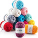 30X20G Acrylic Yarn Skeins - 1300 Yards of Soft Yarn for Crocheting and Knitting Craft Project, Assorted Starter Crochet Kit Yarn Bulk for Adults and Kids