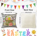 Easter Pillow Covers 18X18 Set of 4 Easter Decorations for Home Bunny Happy Easter Peeps Hip Hop Easter Egg Pillow Case, Seasonal Spring Throw Cushion Case for Home Decorations (18X18 Inch)