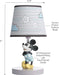 Disney Baby Moonlight Mickey Mouse Lamp with Shade & Bulb - Gray
