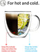 Glass Espresso Cups, 2 Pcs 5Oz Double Walled Insulated Glasses Coffee Mugs Demitasse Cups Perfect for Espresso Shot, Tea and Juice.