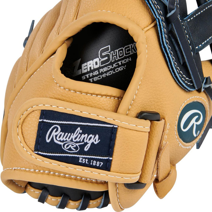 2022 Playmaker Series Baseball Glove, Camel/Navy, 11.5 Inch, Right Hand Throw