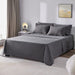 Queen Seersucker Comforter Set with Sheets Dark Grey Bed in a Bag 7-Pieces All Season Bedding Sets with Comforter, Pillow Sham, Flat Sheet, Fitted Sheet, Pillowcase